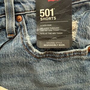 28W Levi's 501 Light Blue Denim Shorts